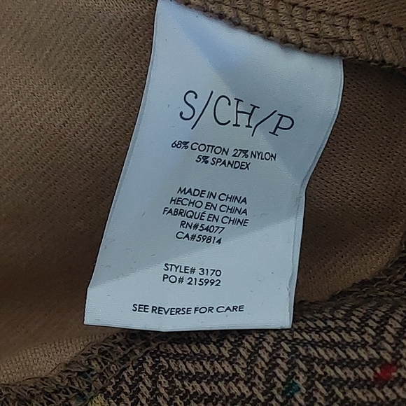 CAbi Brown Herringbone Pattern Penny Blazer Cotton Blend Jacket Womens Small - Picture 14 of 14